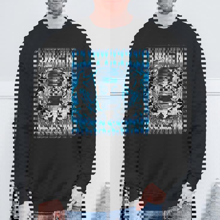 カプチーノ アサシーノ ファニー ミーム コーヒー イタリアン ブレイン スウェットシャツ 高齢者への贈り物