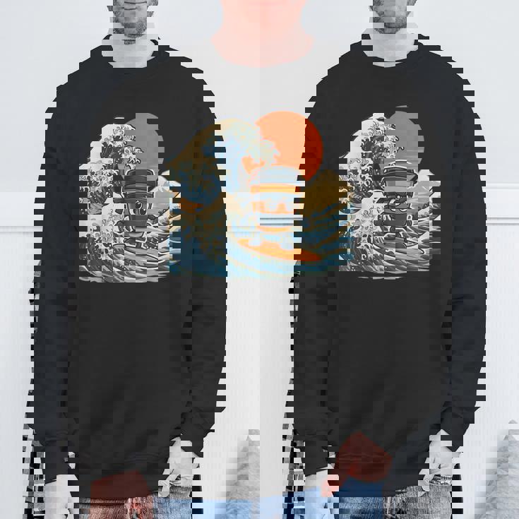 カプチーノ アサシーノ 和波 アート 忍者 コーヒー好き スウェットシャツ 高齢者への贈り物