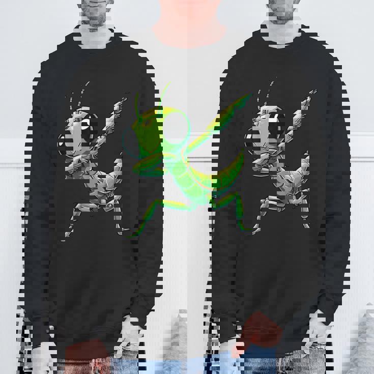 カマキリ、おかしなカマキリ スウェットシャツ 高齢者への贈り物