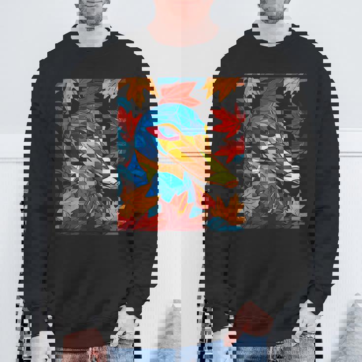 カモノハシ 動物 モチーフ イラスト カモノハシ スウェットシャツ 高齢者への贈り物