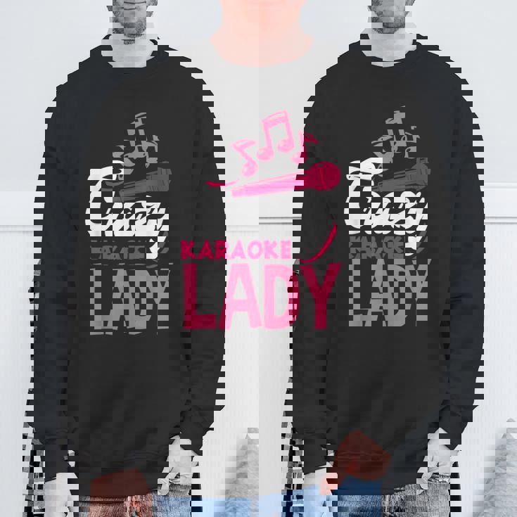 カラオケレディ おもしろ音楽好き カラオケシンガー スウェットシャツ 高齢者への贈り物