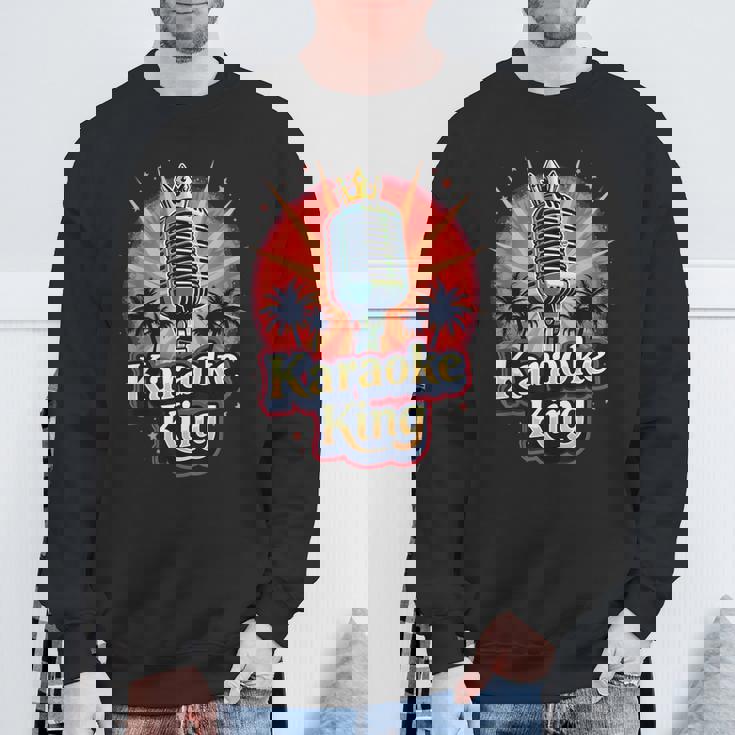 カラオケ愛好家のための面白いカラオケキング スウェットシャツ 高齢者への贈り物