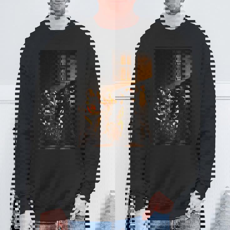 カラヴァッジョの聖マタイの召し スウェットシャツ 高齢者への贈り物