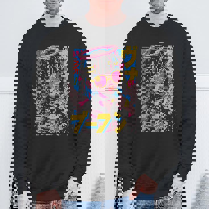 カワイイ ストリートウェア ヒップホップ Hip Hop サイバーパンク エンジェル テックウェア マンガ アニメ スウェットシャツ 高齢者への贈り物