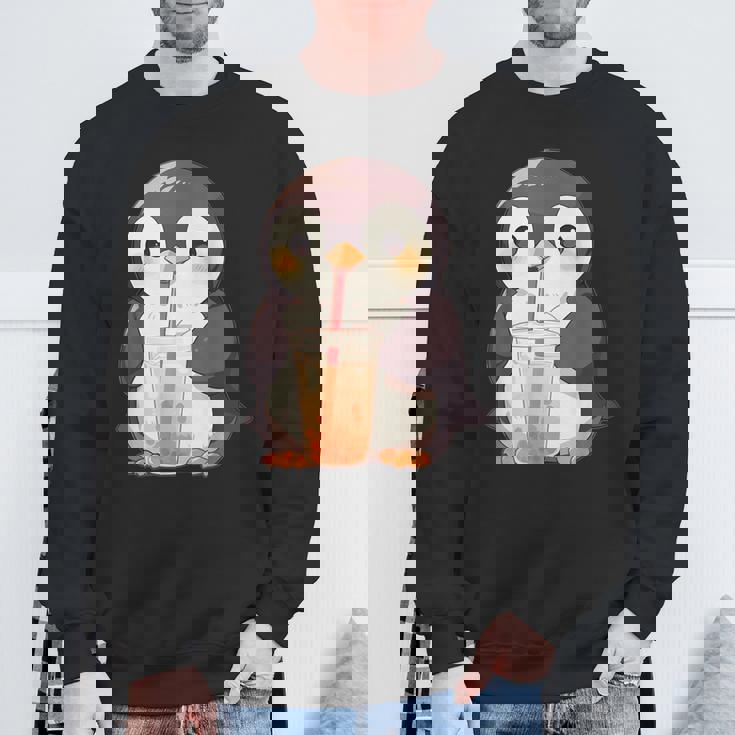 カワイイ ペンギンドリンク バブルティー ペンギンボバ スウェットシャツ 高齢者への贈り物