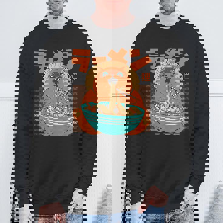 カワイイ ラーメンタヌキ妖怪 オタク アニメ 漫画 スウェットシャツ 高齢者への贈り物