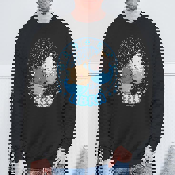 カワイイ猫占星術 星座天秤座 スウェットシャツ 高齢者への贈り物