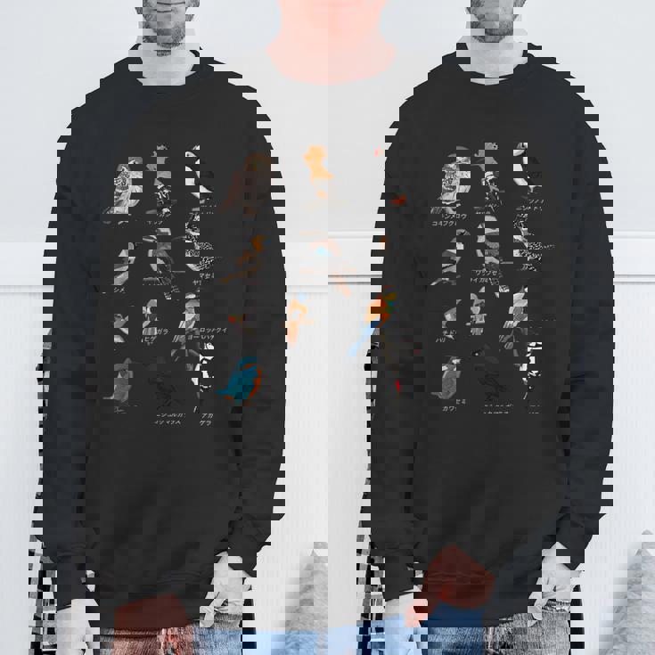 カワセミ ヒゲガラ ニシツノメドリ 鳥 動物 図 バードウォッチング 贈り物 鳥類学者 生物学者 自然科学 スウェットシャツ 高齢者への贈り物