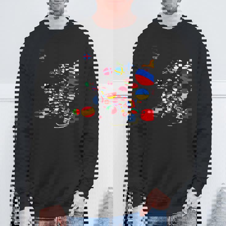 カントリーボール ヨーロッパ 面白い スウェットシャツ 高齢者への贈り物