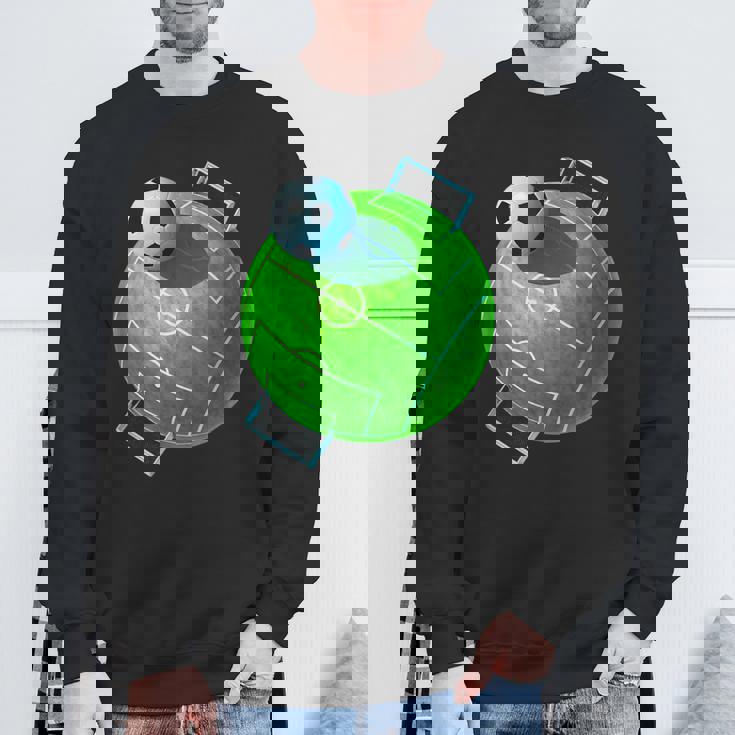 カーブ サッカーボール フィールドゴール サッカー選手 コーチ サッカーファン スウェットシャツ 高齢者への贈り物