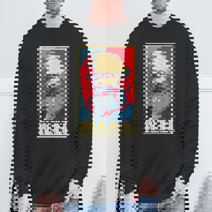 カール・マルクス プロパガンダ ポスター ポップアート スウェットシャツ 高齢者への贈り物