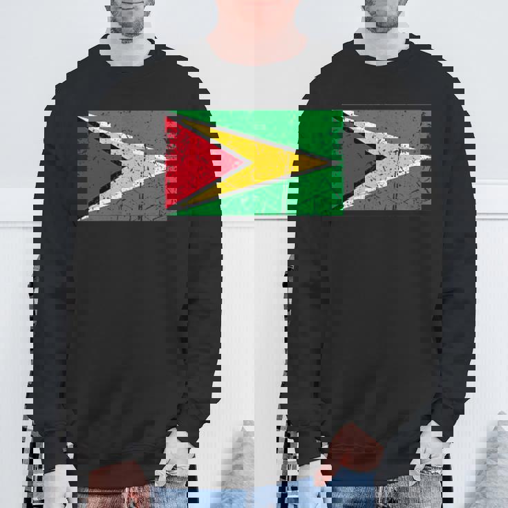 ガイアナ国旗グラフィック メンズ レディース キッズ スウェットシャツ 高齢者への贈り物