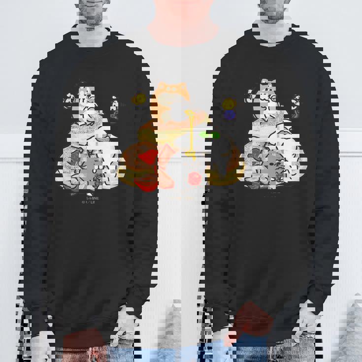 キッズ ボンレス犬とボンレス猫 パンケーキ スウェットシャツ 高齢者への贈り物