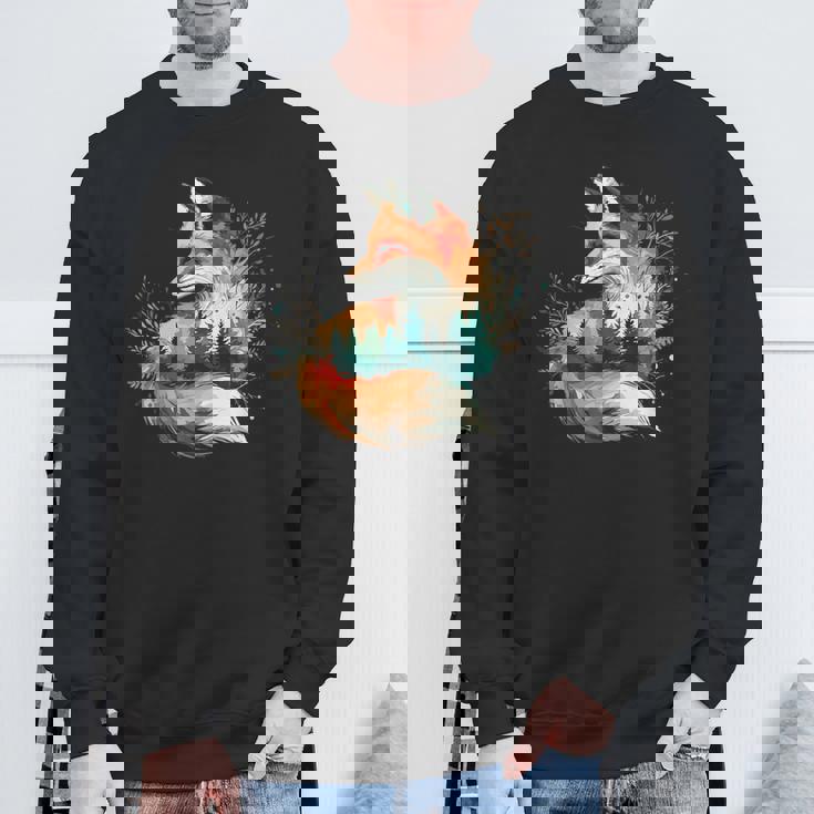 キツネアート スウェットシャツ 高齢者への贈り物