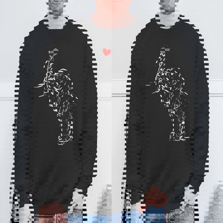 キャバリアキングチャールズスパニエルラブかわいいスパニエル スウェットシャツ 高齢者への贈り物