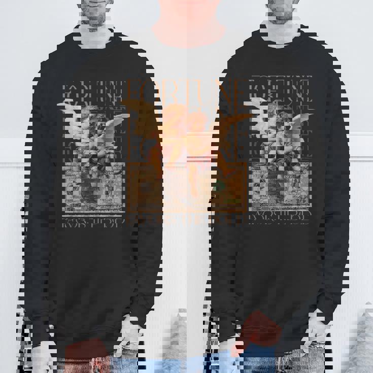 キューピッドとサイケ 2人の天使の赤ちゃん ドルフォーチュンアート スウェットシャツ 高齢者への贈り物