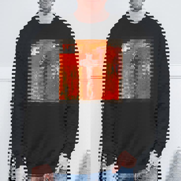 キリスト教のメッセージ イエス 十字架 愛 グラフィティ アート 絵画 スウェットシャツ 高齢者への贈り物