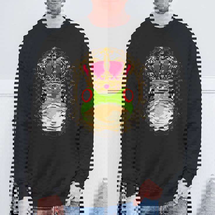 キングクイーン カエル ヒキガエル プリンセス 両生類 動物 カエル好き スウェットシャツ 高齢者への贈り物