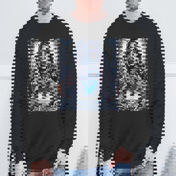 ギャングガール ヒップホップ チカーノデザイン スウェットシャツ 高齢者への贈り物