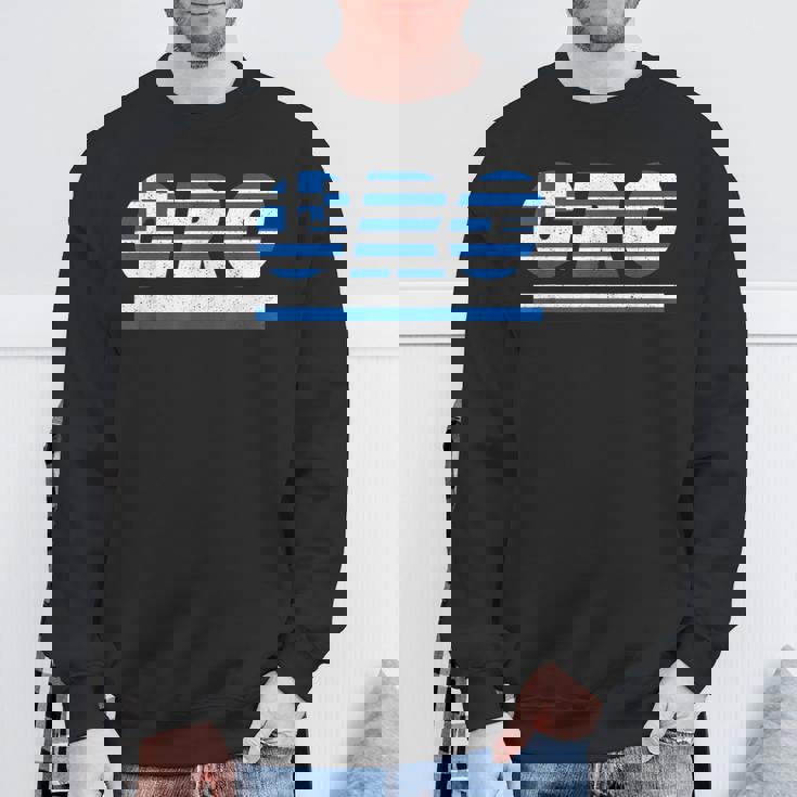 ギリシャのデザイン。フラグ付きのギリシャの衣装 Grc スウェットシャツ 高齢者への贈り物