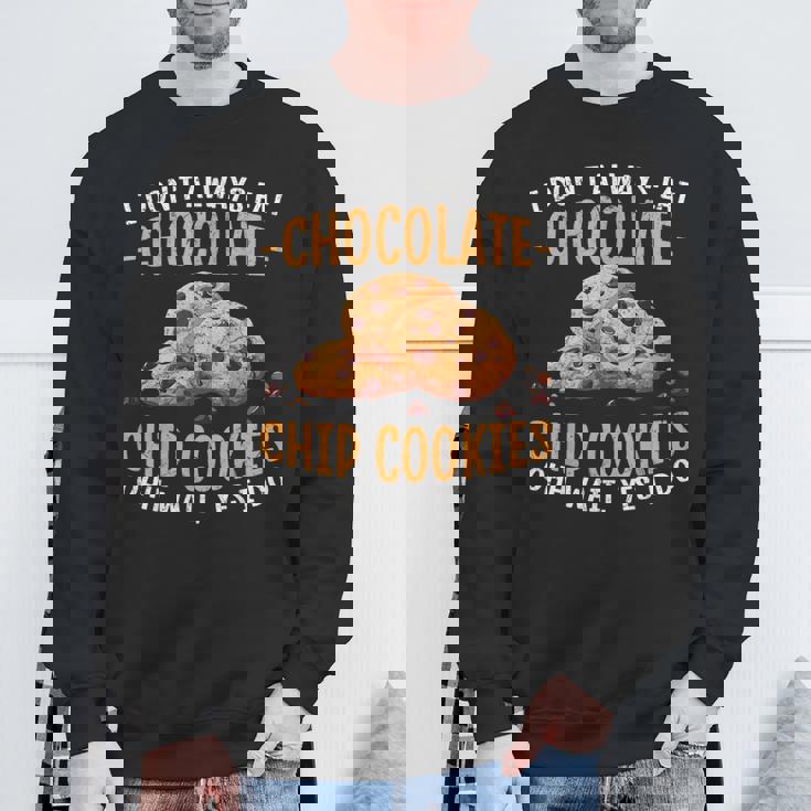 クッキーデザイン 面白いチョコレートチップクッキー スウェットシャツ 高齢者への贈り物