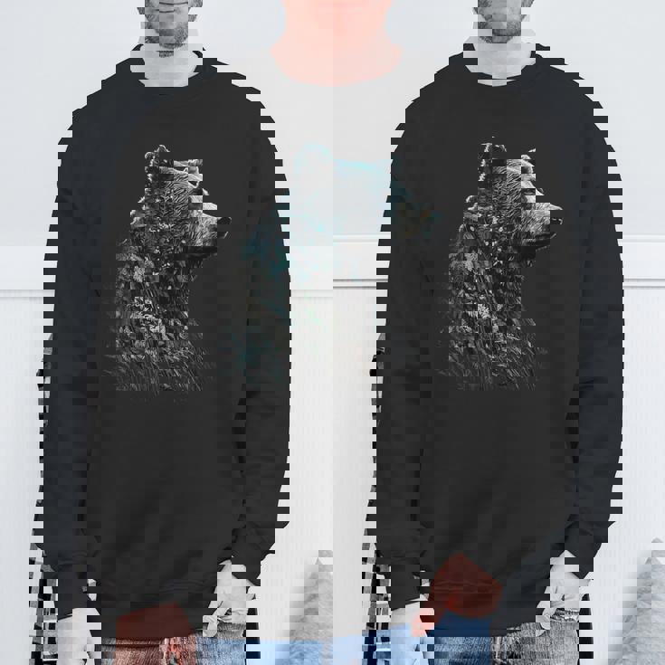 クマ、動物好き、動物クマ スウェットシャツ 高齢者への贈り物