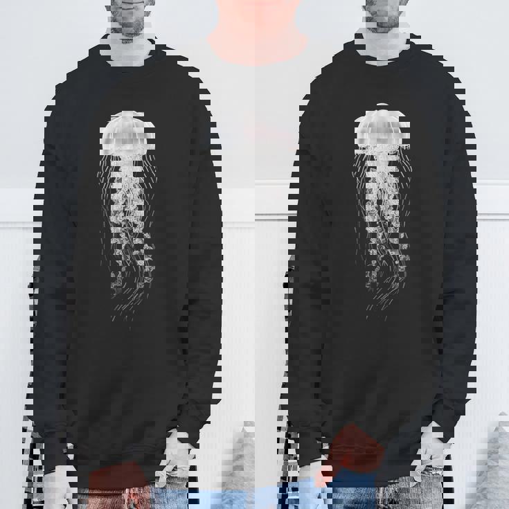 クラゲ 恋人 イラスト 動物 アート グラフィック クラゲ スウェットシャツ 高齢者への贈り物