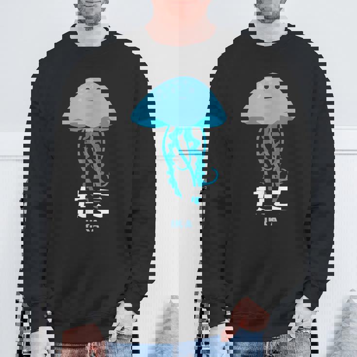 クラゲ 水母 たこ イカ 海洋生物 矛盾 おもしろ イラスト かわいい 面白い ネタ 画像 スウェットシャツ 高齢者への贈り物