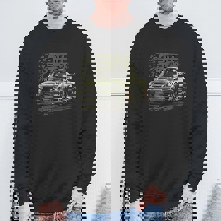 クラシック アーバングリーン R34 Liberty Walk Jdm スカイライン スウェットシャツ 高齢者への贈り物