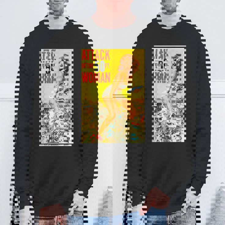 クラシック ハロウィン モンスター ポスター ホラー映画 スウェットシャツ 高齢者への贈り物