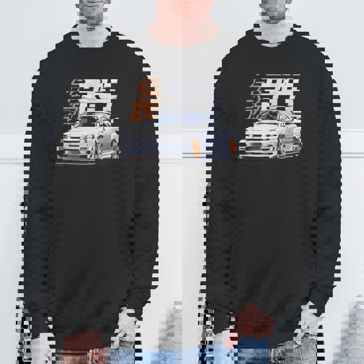 クラシック ホワイト レジェンダリー R34 リバティウォーク Jdm スカイライン スウェットシャツ 高齢者への贈り物