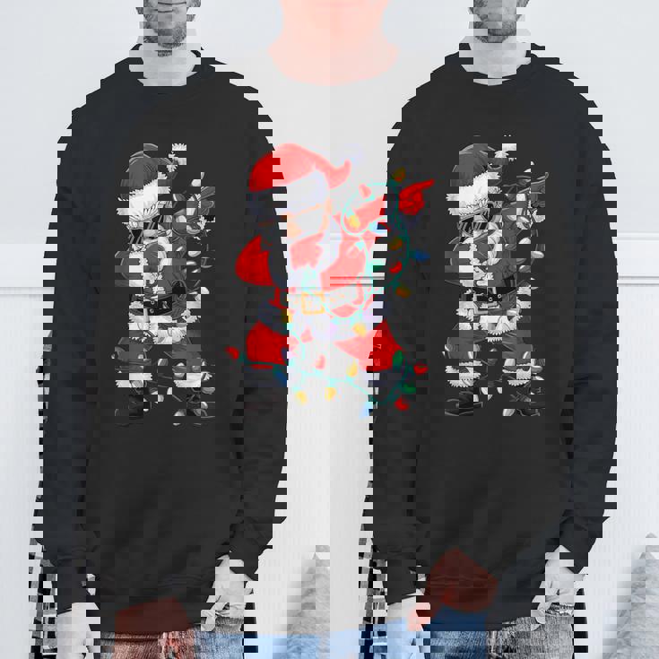 クリスマス サンタクロース ダビングダンス クリスマスライト 家族 スウェットシャツ 高齢者への贈り物