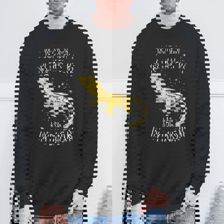 クレステッドゲッコ 小さな恐竜 トカゲ 爬虫類 ペット ハーレクイン スウェットシャツ 高齢者への贈り物