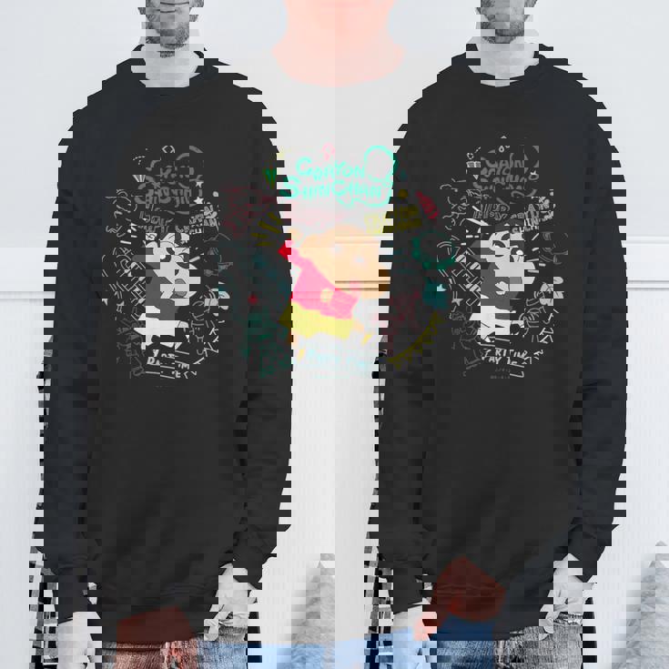 クレヨンしんちゃん しんちゃんと楽器のパーティタイム スウェットシャツ 高齢者への贈り物