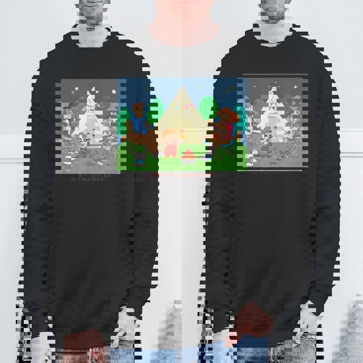 クレヨンしんちゃん 野原一家キャンプファイヤー 集合 スウェットシャツ 高齢者への贈り物