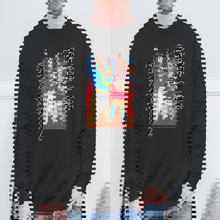 クレヨンしんちゃん 野原一家ファイヤー！！ スウェットシャツ 高齢者への贈り物