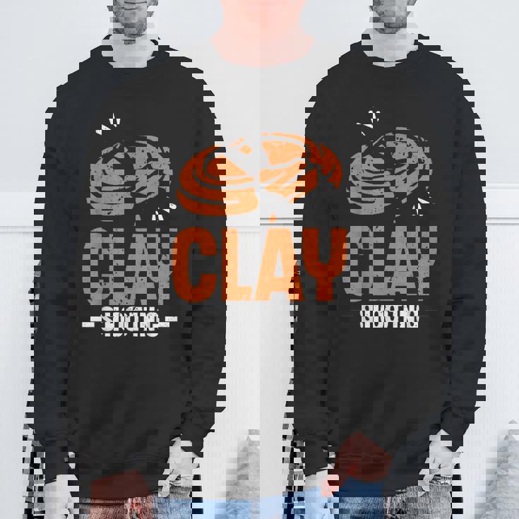 クレー射撃 トラップ からのプル ピジョン ショットガン クレー射撃 スウェットシャツ 高齢者への贈り物