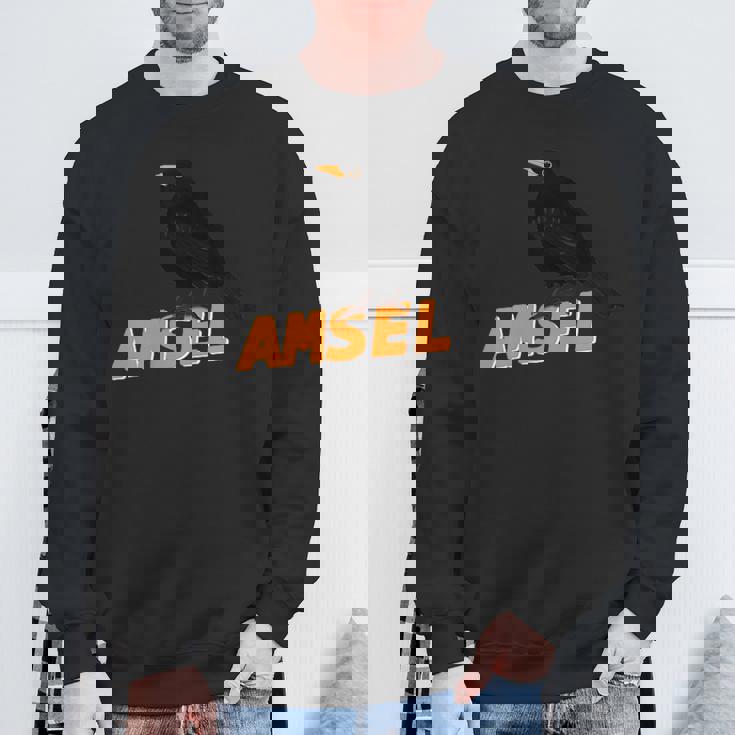 クロウタドリ 鳥 動物 図 バードウォッチング 贈り物 鳥類学者 生物学者 自然科学 スウェットシャツ 高齢者への贈り物