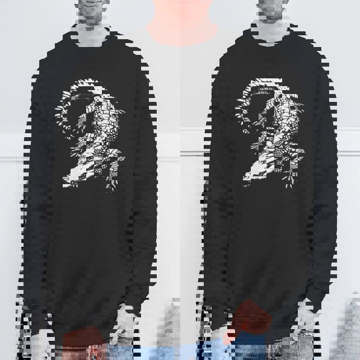 クロコダイル お父さん 母 恋人 モノクロ クロコダイル スウェットシャツ 高齢者への贈り物