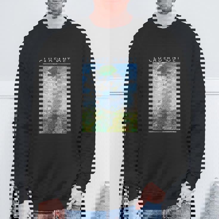 クロード モネ 面白いtシャツ アート 日傘 印象派 絵画 メンズ レディース 面白い 服 美術 油彩画 スウェットシャツ 高齢者への贈り物