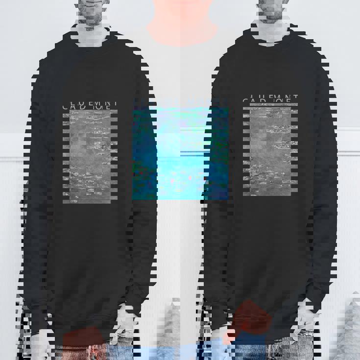 クロード モネ 面白いtシャツ 睡蓮 印象派 絵画 アート メンズ レディース 面白い 服 美術 油彩画 スウェットシャツ 高齢者への贈り物