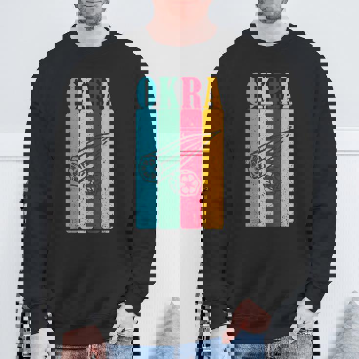 クール レトロ オクラ 70年代 80年代 90年代 オクラ Lovres 面白い ヴィンテージ オクラ スウェットシャツ 高齢者への贈り物