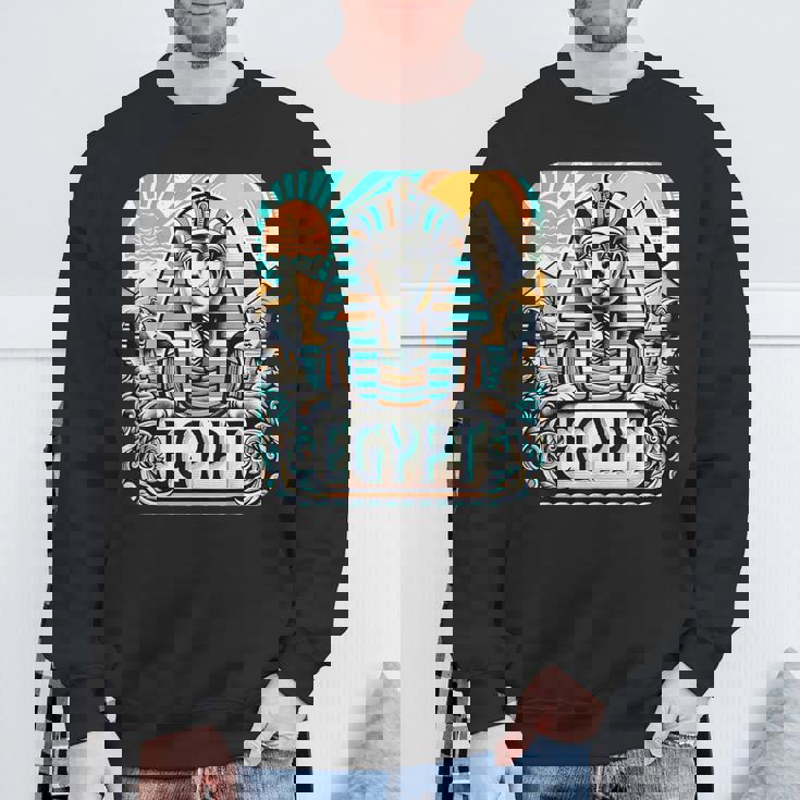 クールなエジプトスフィンクス旅行コスチュームエジプトのお土産。 スウェットシャツ 高齢者への贈り物