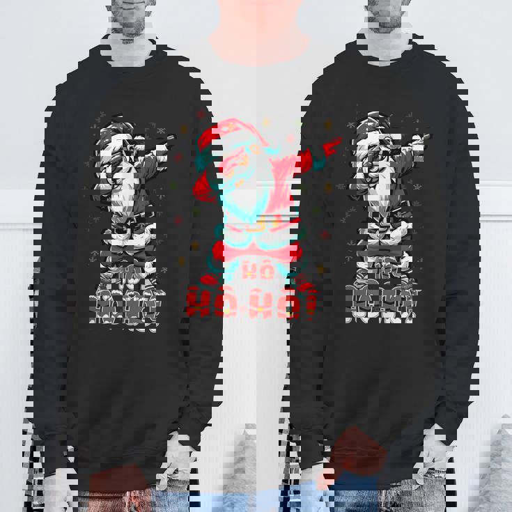 クールなサンタクロースダブダンシング クリスマス 面白いクリスマスダビング スウェットシャツ 高齢者への贈り物