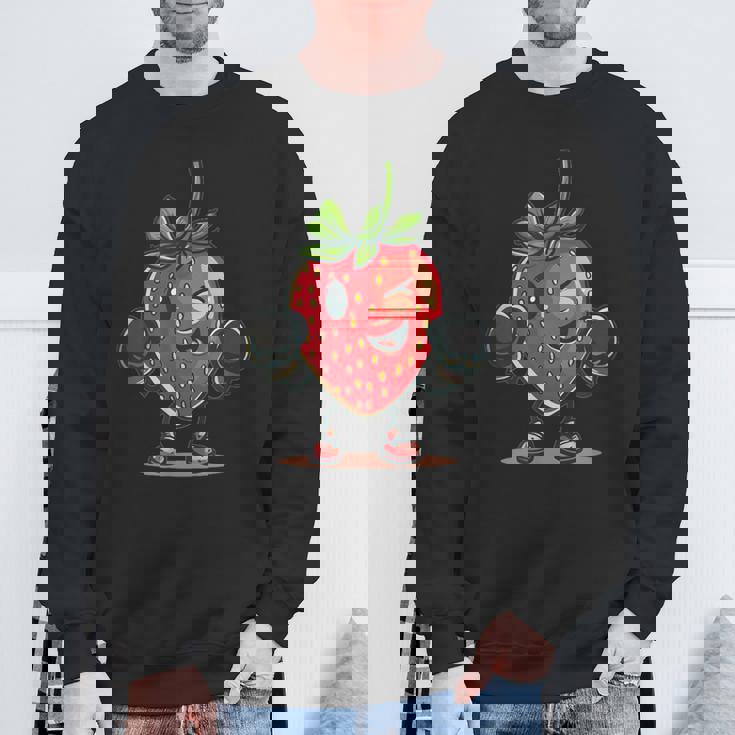 クールなボクシングストロベリーコスチューム。 スウェットシャツ 高齢者への贈り物