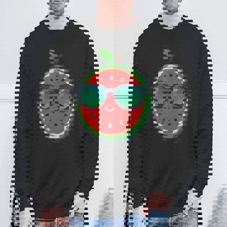 クールな漫画スイカサングラス付き スウェットシャツ 高齢者への贈り物