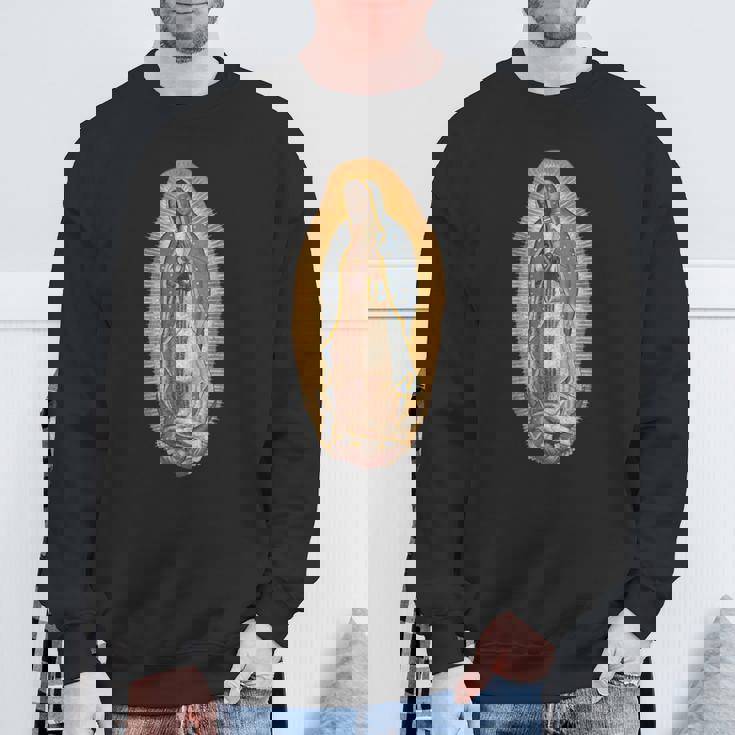 グアダルーペの聖母 マリア イリューション マリアン カトリック スウェットシャツ 高齢者への贈り物