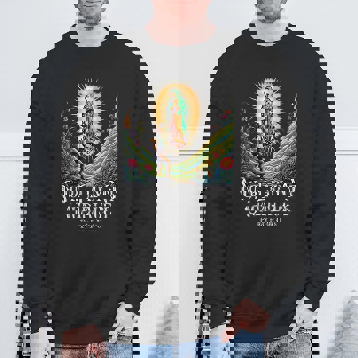 グアダルーペの聖母マリアカトリック スウェットシャツ 高齢者への贈り物