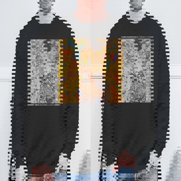 グスタフ・クリムト作「Lady With Fan」 スウェットシャツ 高齢者への贈り物