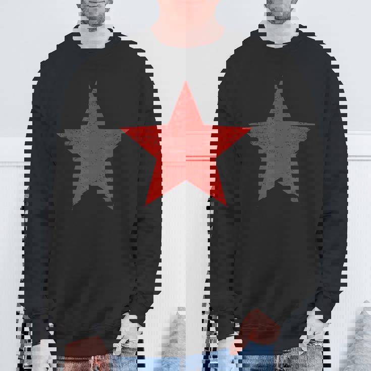 グランジ オルタナティブ アンティーク調 レッドスター 90年代ロックバンド音楽 スウェットシャツ 高齢者への贈り物